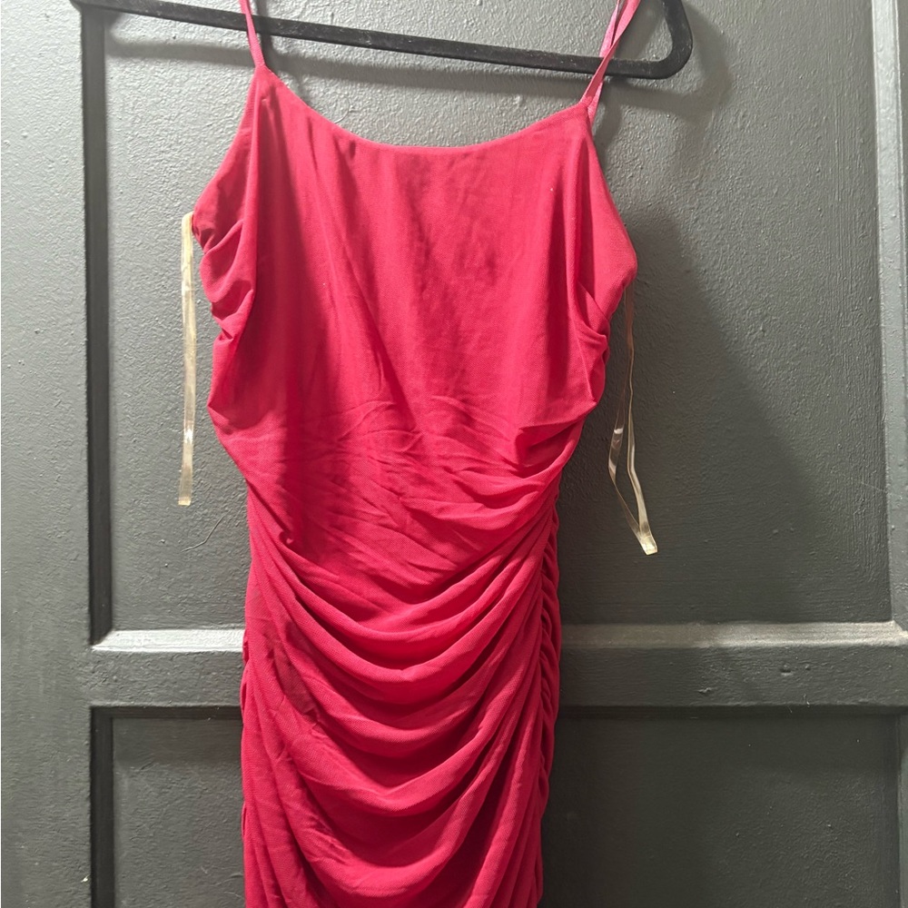 Rouched midi dress